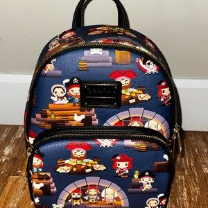 Disney Parks Pirates of the Caribbean Loungefly Navy  Backpack NWT